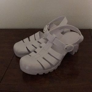 American Apparel Heeled Jelly Shoes